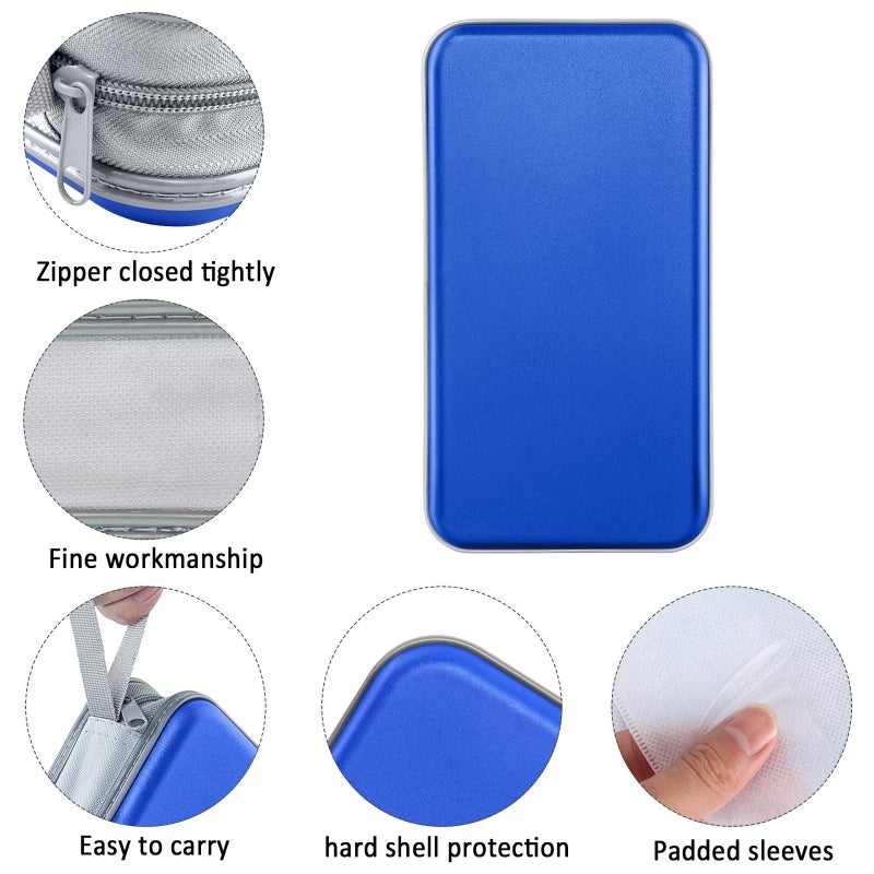 Siveit CD Case Holder, 80 Capacity CD/DVD Case Holders Wallet Hard Plastic CD DVD Disc Cases Storage Binder for Car Home Office Travel (Blue) - Image 2